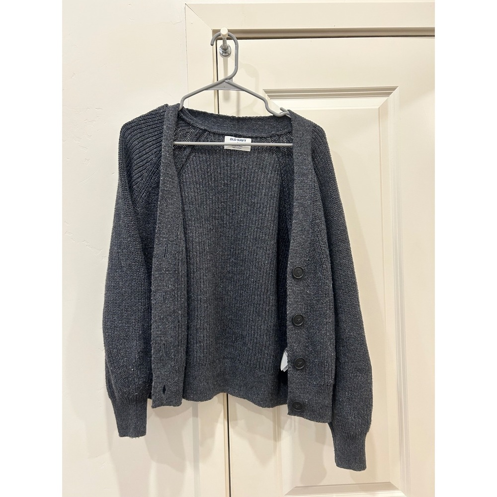 Old Navy Gray Button Down Cardigan Sweater Soft Knit Casual/ small